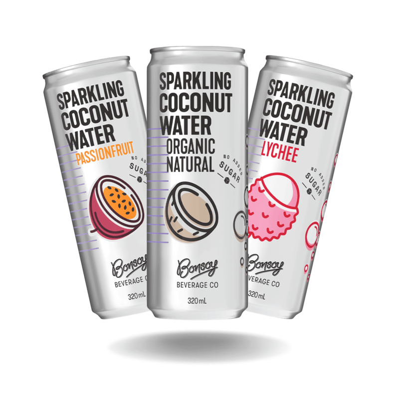 Load image into Gallery viewer, Bonsoy Sparkling Coconut Water MYO 24 Pack
