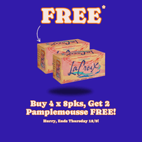 Weekly Special - 2 x FREE Pamplemousse La Croix 8 Packs*