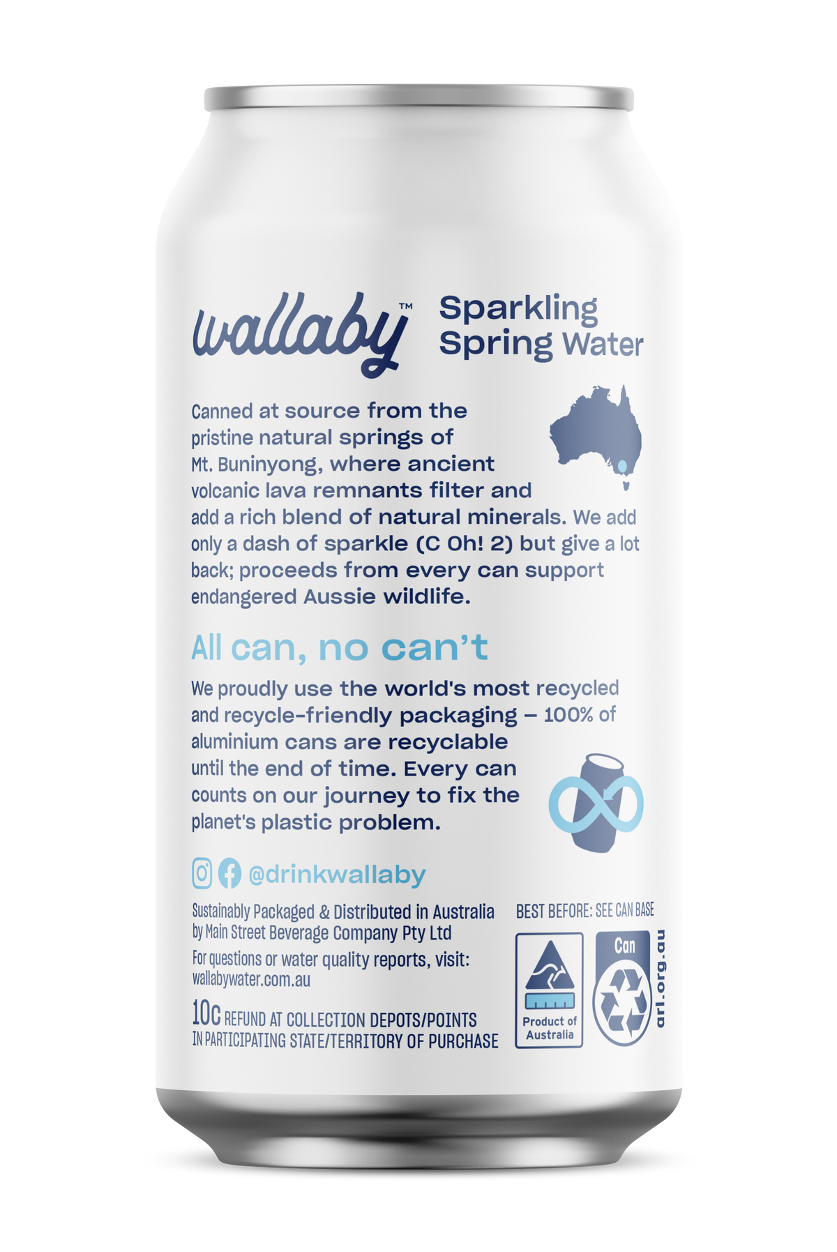 Wallaby Sparkling Canned Water
